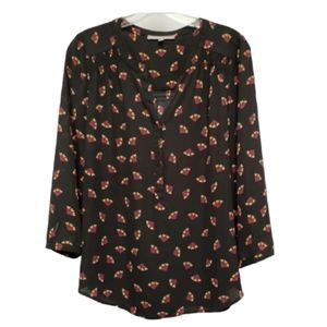 Black Daniel Rainn Hi-Lo Blouse